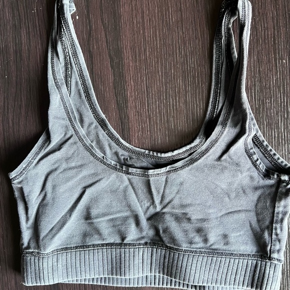 Vans Charcoal Black Tank Top Sports Bra - Picture 3 of 4